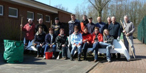 Arbeitseinsatz auf der Anlage
